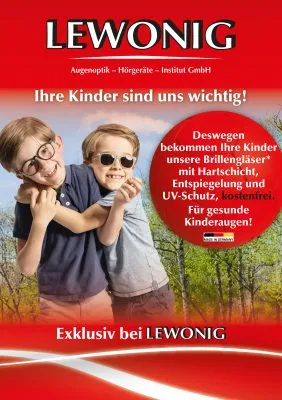 Kinder sind uns wichtig. Entspiegelung und Hartschucht, UV-Schutz kostenfrei